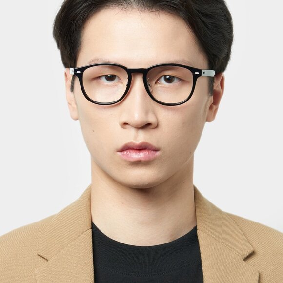 Hugo BOSS 1479/F 0KB7 00 Eyeglasses Transparent Grey 52mm Round Frame - Picture 2 of 11